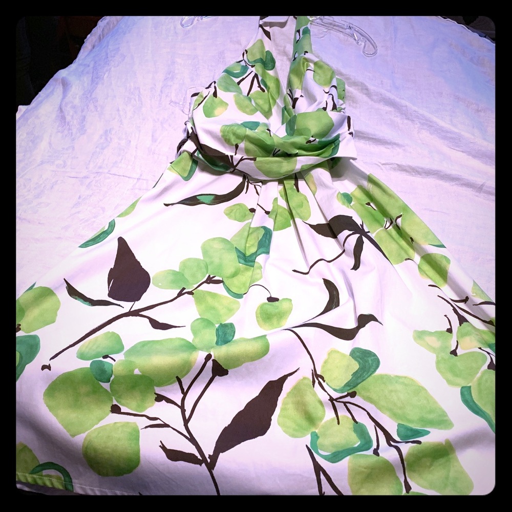 Halter dress with green pears